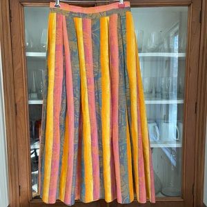 Vintage Christian Dior Multicolor Midi Skirt